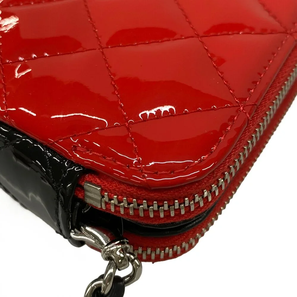 Chanel Matelasse Other Style Wallet Red Black